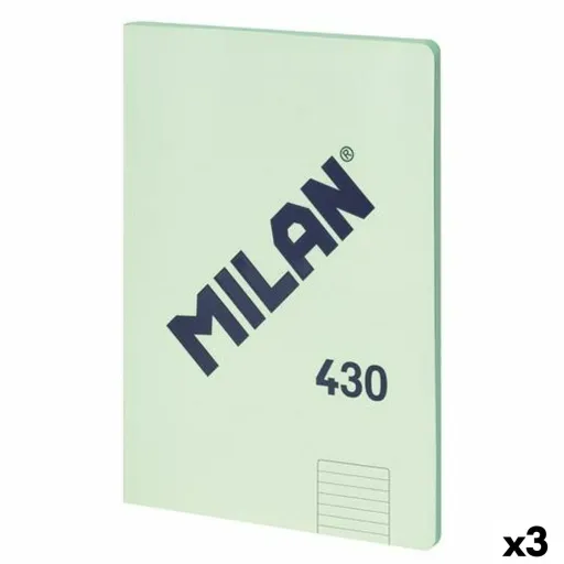 Caderno Milan 430 Verde A4 48 Folhas (3 Unidades)