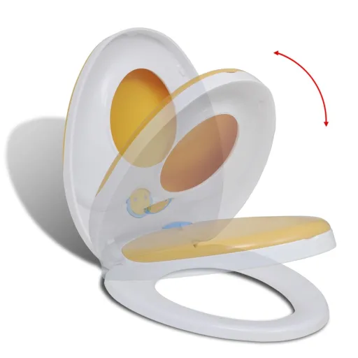 Tampo Sanita com Fecho Suave Adultos/Crianças Branco e Amarelo