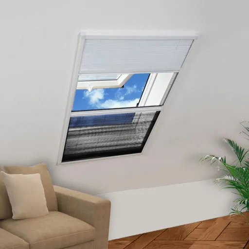 Tela Anti-Insetos Plissada Janela + Quebra-Luz Alumínio 60x80cm