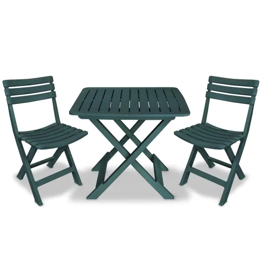 Conjunto Bistrô para Jardim   Plástico Verde  (3 pcs)