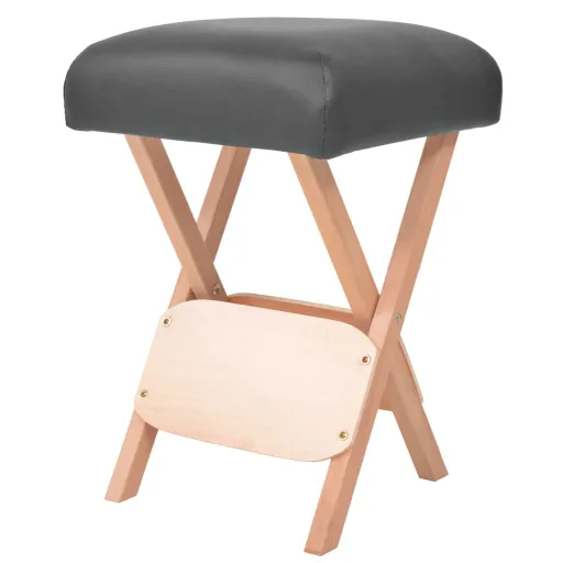 Banco de Massagem Dobrável Assento c/ 12 cm de Espessura Preto
