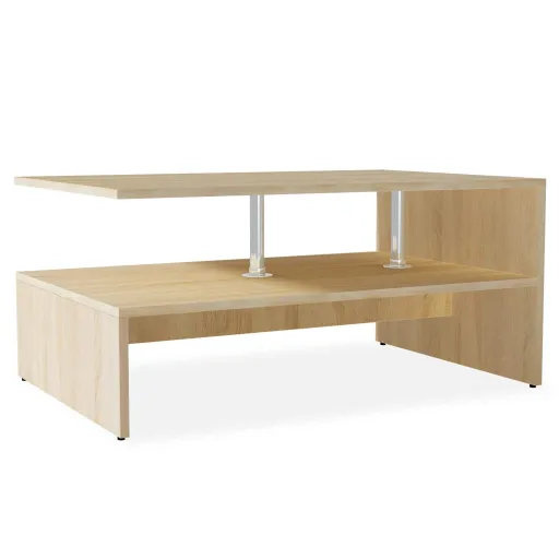 Mesa de Centro Derivados de Madeira 90x59x42 cm Cor Carvalho