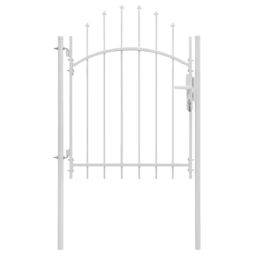 Portão de Jardim 1x2 m Aço Branco