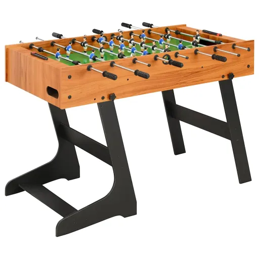 Mesa de Matraquilhos Dobrável 121x61x80 cm Castanho-Claro