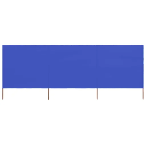 Para-Vento com 3 Painéis em Tecido 400x80 cm Azul-Ciano