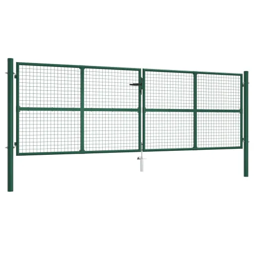 Portão de Jardim em Tela de Aço 400x125 cm Verde