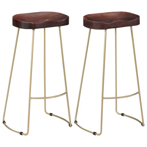 Bancos de Bar Gavin   Madeira Mangueira Maciça (2 pcs)
