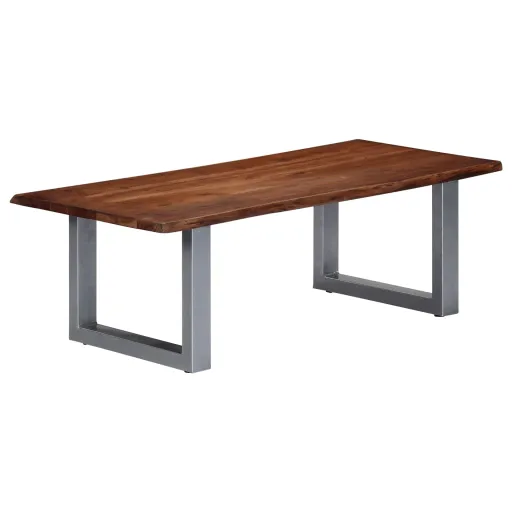Mesa de Centro com Arestas Vivas 115x60x40 cm Acácia Maciça