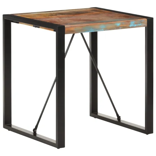 Mesa de Jantar 70x70x75 cm Madeira Recuperada Maciça