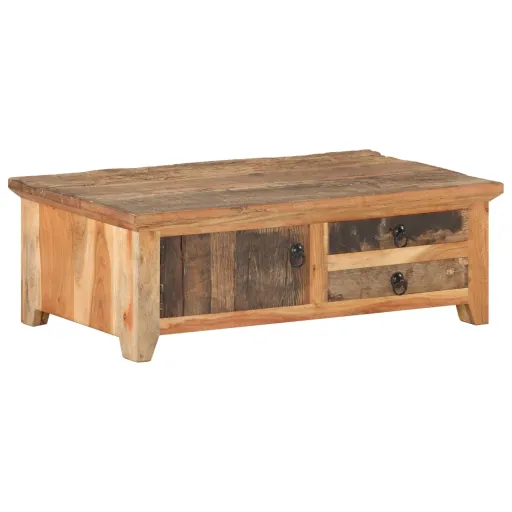 Mesa de Centro 90x50x31 cm Madeira Recuperada Maciça