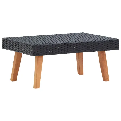 Mesa de Centro para Jardim Vime PE Preto