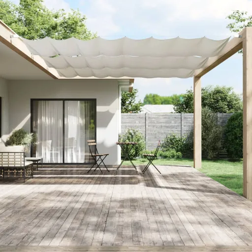 Toldo Vertical 140x1200 cm Tecido Oxford Branco