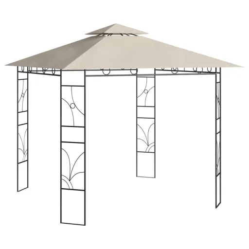Gazebo 3x3x2,7 m 160 g/m² Cor Creme