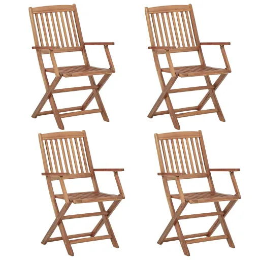 Cadeiras de Jardim Dobráveis   Madeira de Acácia Maciça (4 pcs)