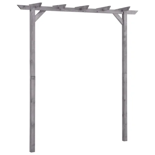 Pérgola de Jardim 200x40x205 cm Pinho Impregnado Cinzento