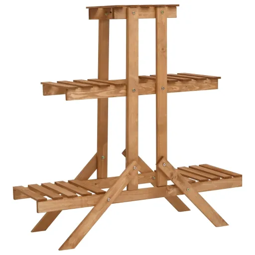 Suporte para Plantas 83x25x83 cm Madeira de Abeto