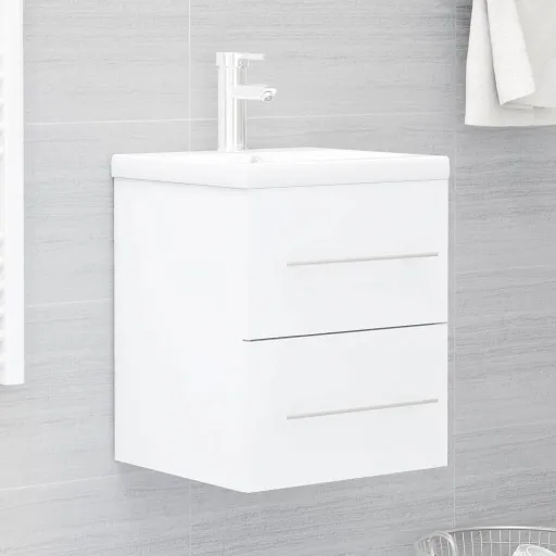 Armário de Lavatório 41x38,5x48 cm Derivados Madeira Branco