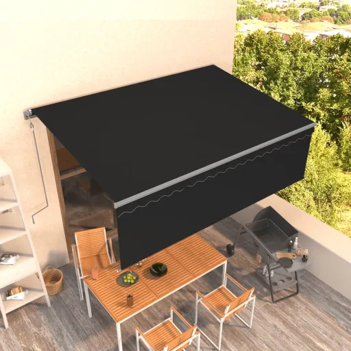 Toldo Retrátil Automático com Estore 4x3 m Antracite