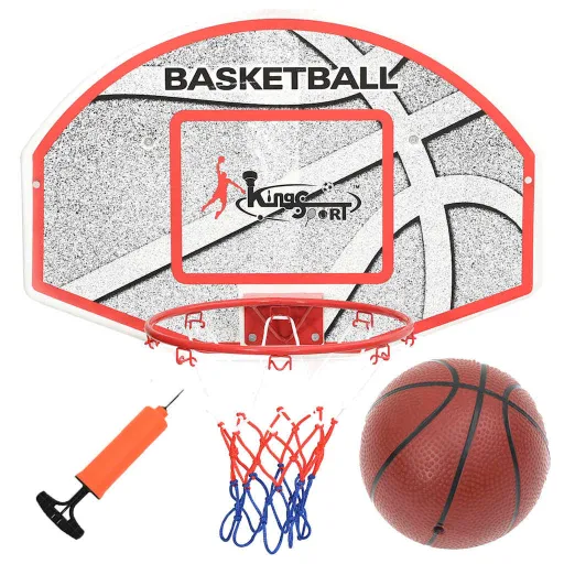 Conjunto Tabela Basquetebol p/ Montar Parede   66x44,5 cm (5 pcs)