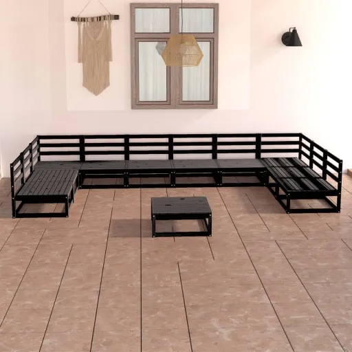 Conjunto Lounge de Jardim Pinho Maciço (11 pcs)
