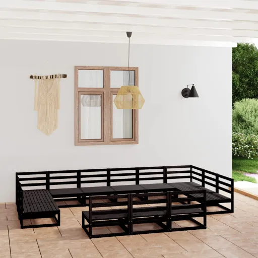 Conjunto Lounge de Jardim Pinho Maciço (13 pcs)