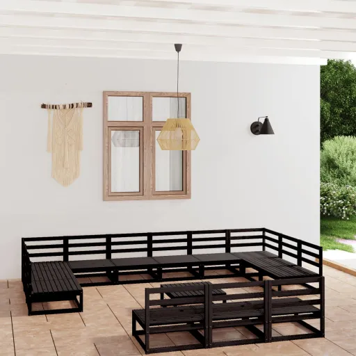 Conjunto Lounge de Jardim Pinho Maciço (14 pcs)