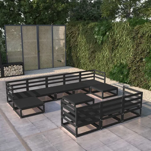 Conjunto Lounge de Jardim Pinho Maciço (11 pcs)