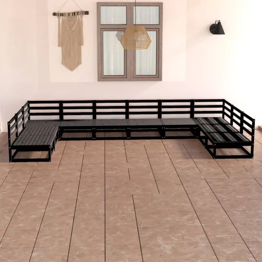 Conjunto Lounge de Jardim Pinho Maciço (10 pcs)
