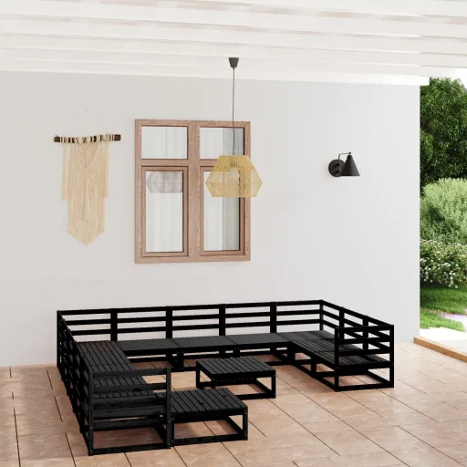 Conjunto Lounge de Jardim Pinho Maciço (13 pcs)