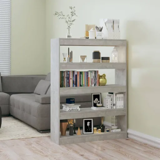 Estante/Divisória 100x30x135 cm Cor Cinzento Cimento
