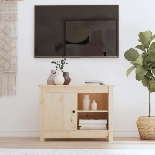 Móvel de TV 70x36,5x52 cm Madeira de Pinho Maciça