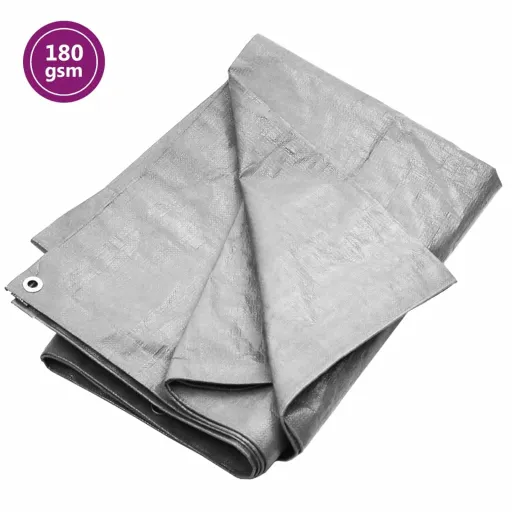 Lona 180 g/m² 3x4 m PEAD Cinzento