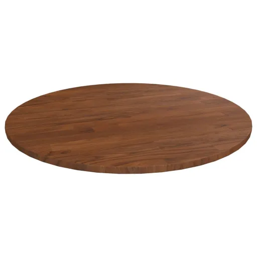 Tampo Mesa Redondo Ø60x1,5 cm Carvalho Tratado Castanho-Escuro