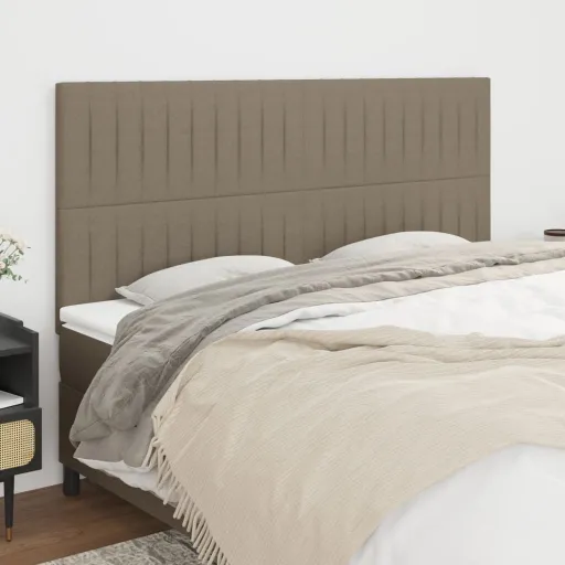 Cabeceira Taupe 180x5x118/128 cm Tecido