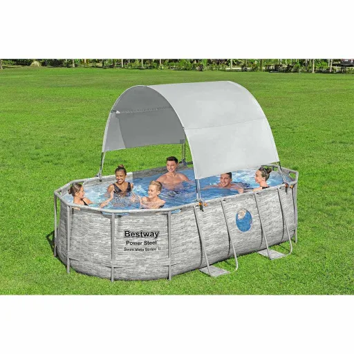 Bestway Toldo para Piscina Acima do Solo Branco