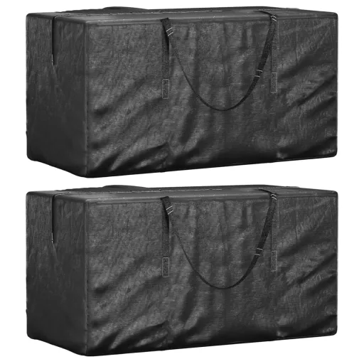Sacos de Arrumação p/ Almofadões Jardim   Polietileno Preto (2 pcs)