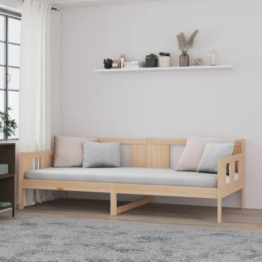 Sofá-Cama 90 x 200 cm Madeira de Pinho Maciça