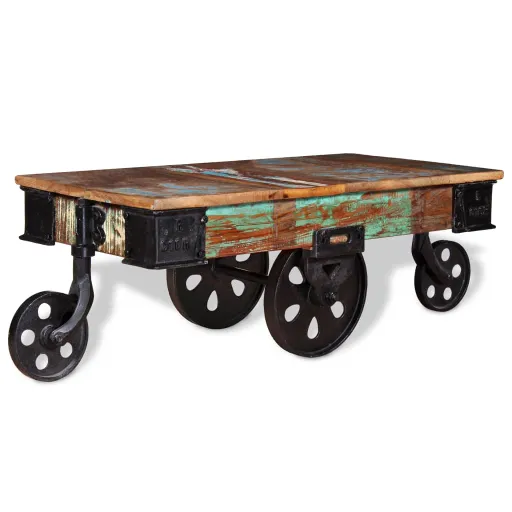 Mesa de Centro Madeira Recuperada 90x45x35 cm