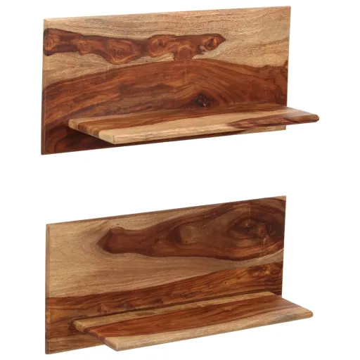 Prateleiras de Parede   58x26x20cm Madeira Acácia Maciça (2 pcs)