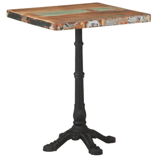 Mesa de Bistrô 60x60x76 cm Madeira Recuperada Maciça