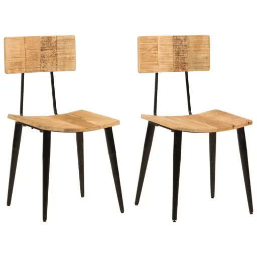 Cadeiras de Jantar   44x40x80cm Madeira de Mangueira Maciça (2 pcs)