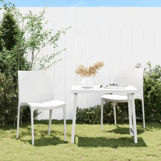 Cadeiras de Jardim   Polipropileno 50x46x80 cm Cor Creme (2 pcs)