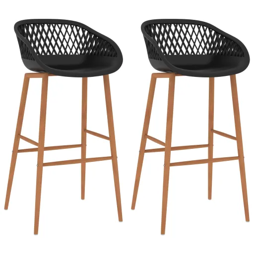 Cadeiras de Bar   Preto (2 pcs)