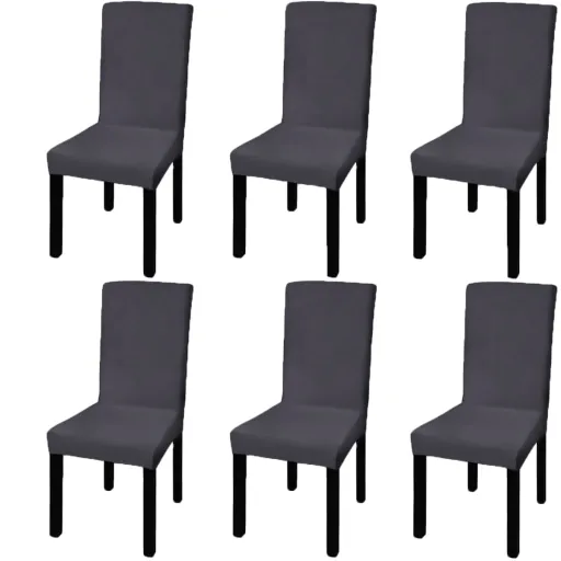 Capa Extensível para Cadeira   Antracite (6 pcs)