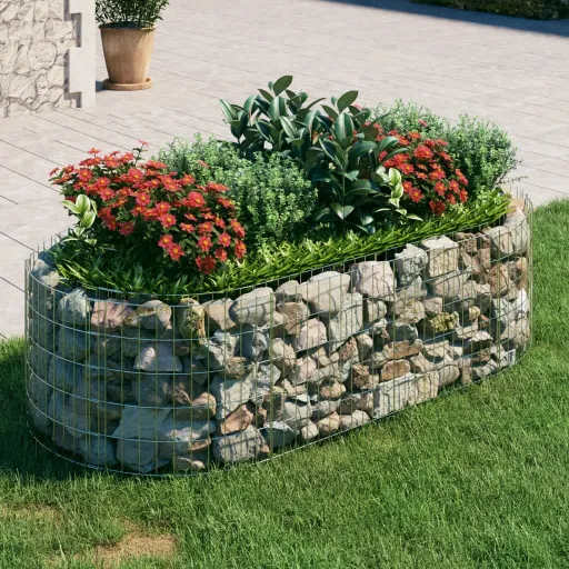 Canteiro Elevado/Cesto Gabião 200x100x50 cm Ferro Galvanizado