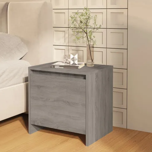 Mesa Cabeceira 45x34x44,5cm Derivados Madeira Sonoma Cinza