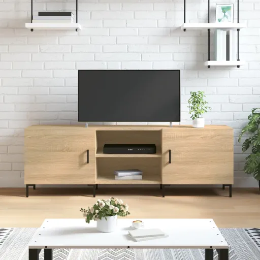 Móvel de TV 150x30x50 cm Derivados de Madeira Carvalho Sonoma