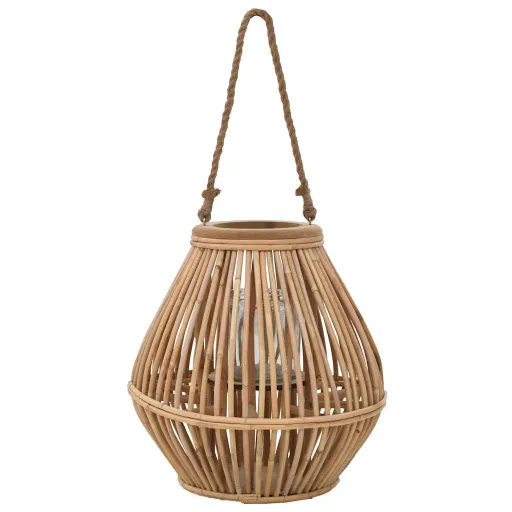 Suporte para Vela Suspenso em Vime Natural