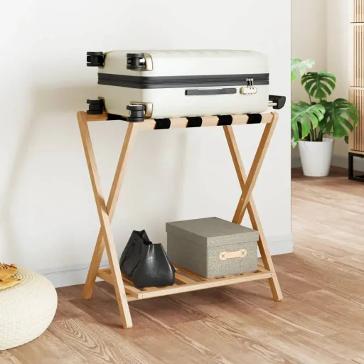 Suporte de Bagagem 68x38x58 cm Bambu