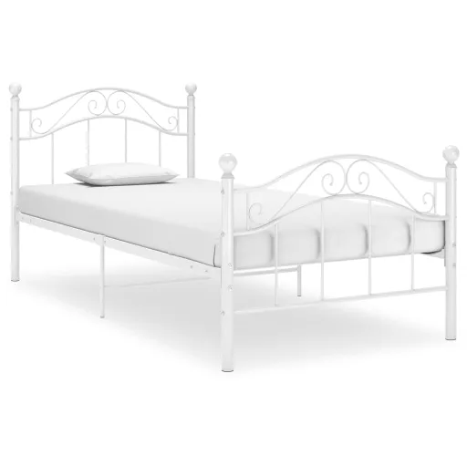 Estrutura de Cama Metal 90x200 cm Branco
